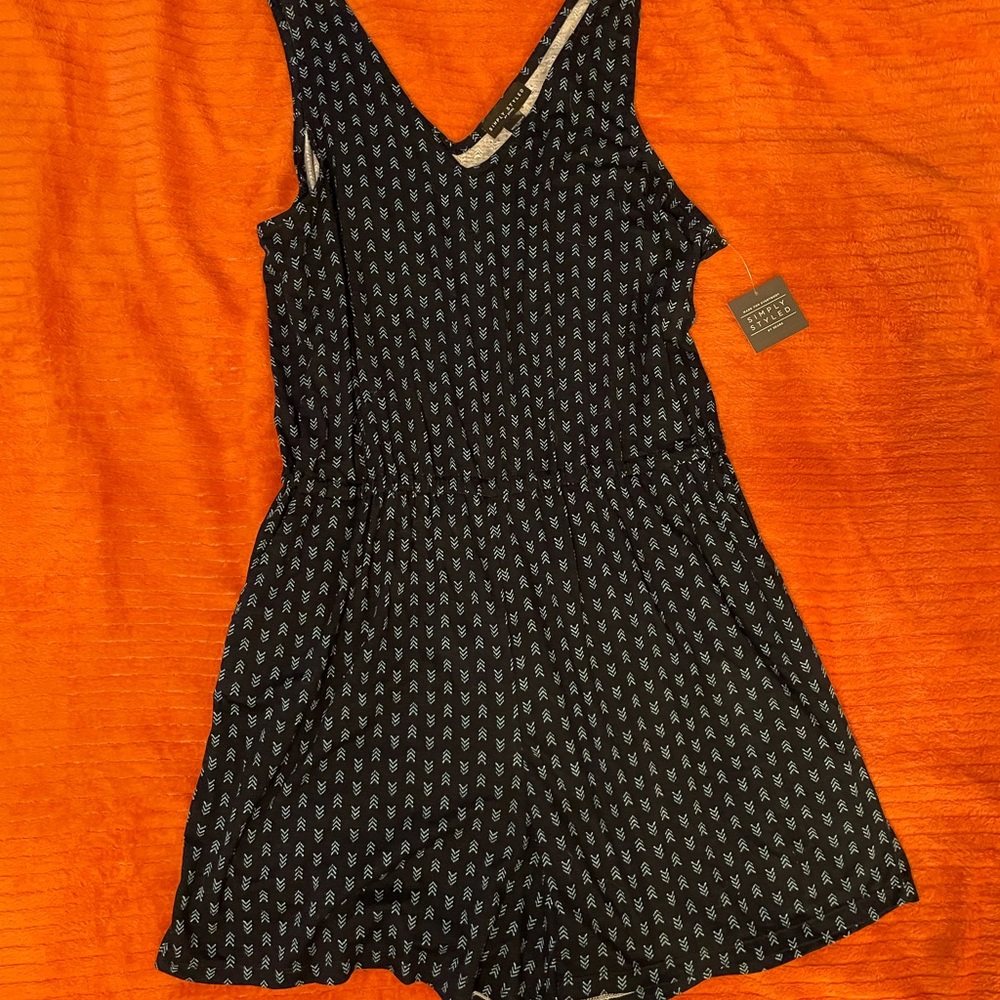 Black and Blue Romper